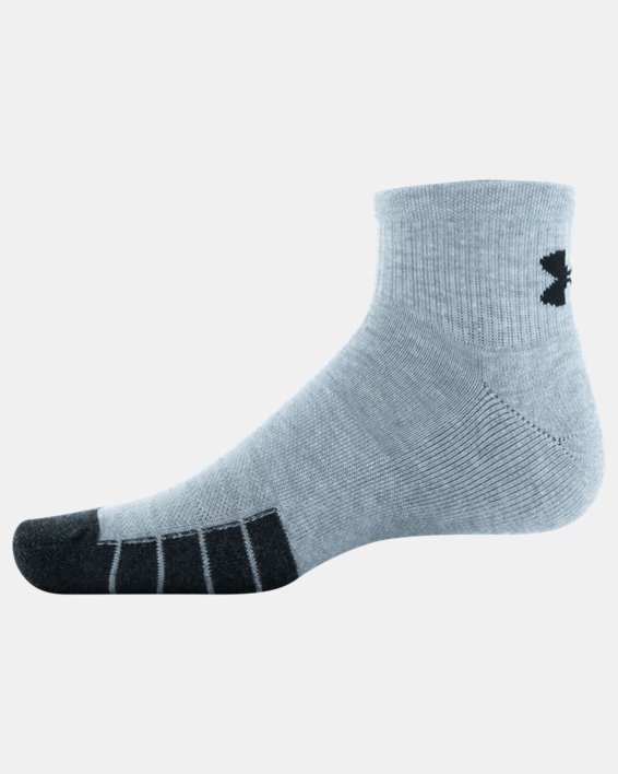 Unisex UA Performance Tech 6-Pack Quarter Socks, Gray, pdpMainDesktop image number 1